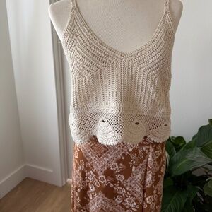 Earthbound wrap skirt with crochet tank top